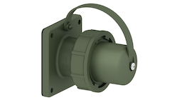 Panel-mounting appliance inlet, domestic-type for military purposes
